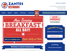 Tablet Screenshot of eatatzantes.com